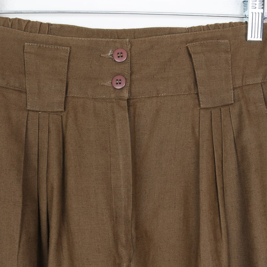 Linen / Cotton Pleated Trouser