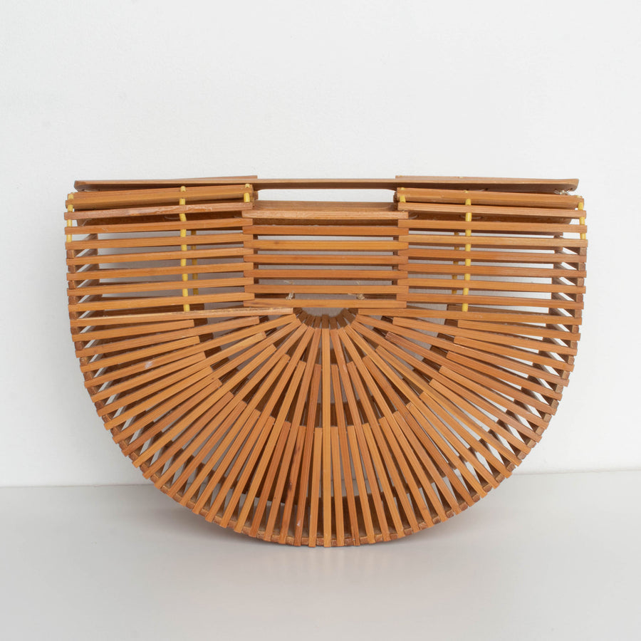 Bamboo Half Circle Handbag