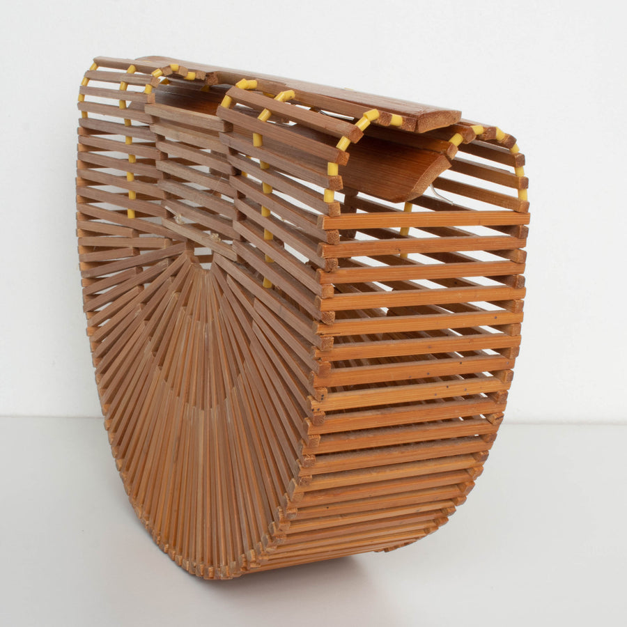 Bamboo Half Circle Handbag