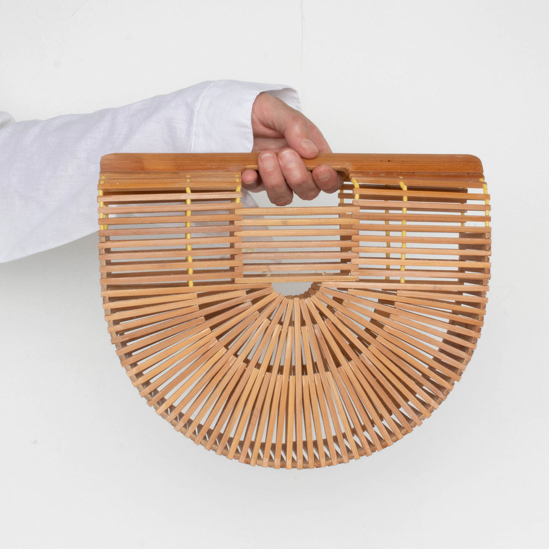 Bamboo Half Circle Handbag