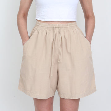 Beige Cotton Shorts
