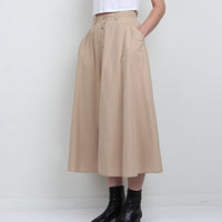 Tan Cotton Maxi Skirt