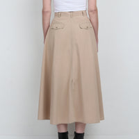 Tan Cotton Maxi Skirt