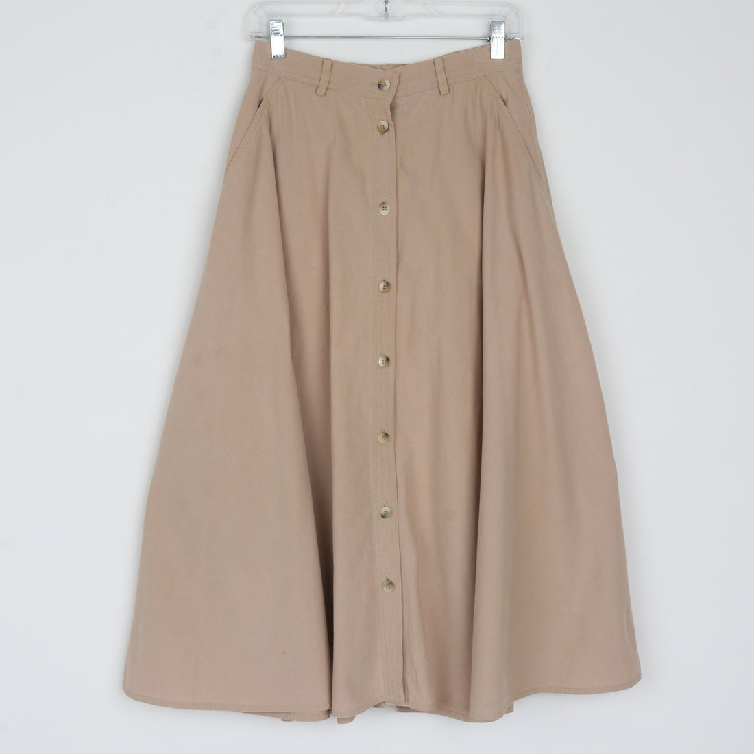 Tan Cotton Maxi Skirt