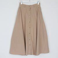Tan Cotton Maxi Skirt