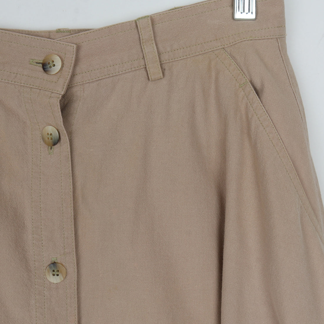 Tan Cotton Maxi Skirt