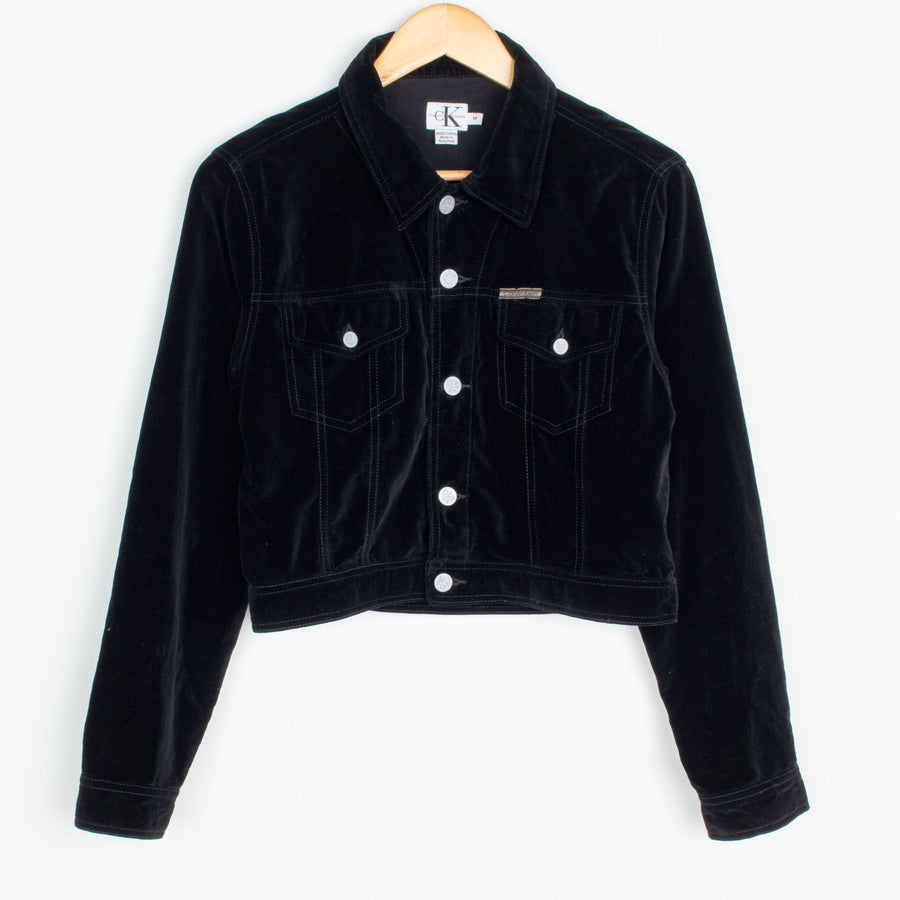 Black Velvet Crop Jacket