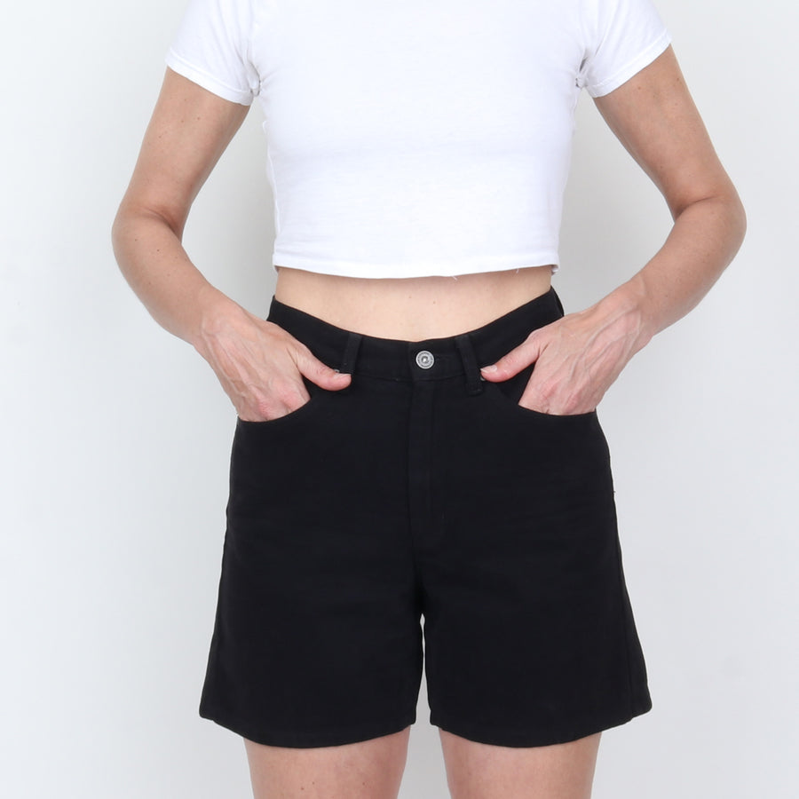 Black Denim Shorts