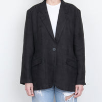 Black Linen Blazer M