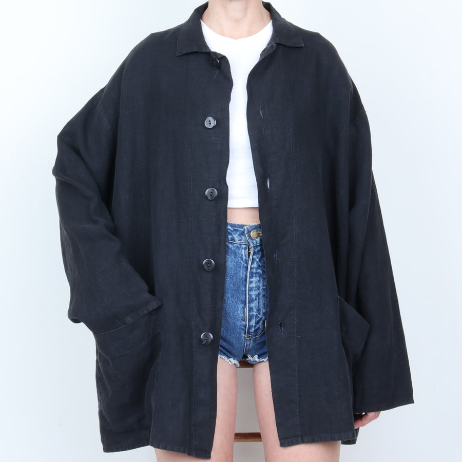 90s Oversize Linen Jacket