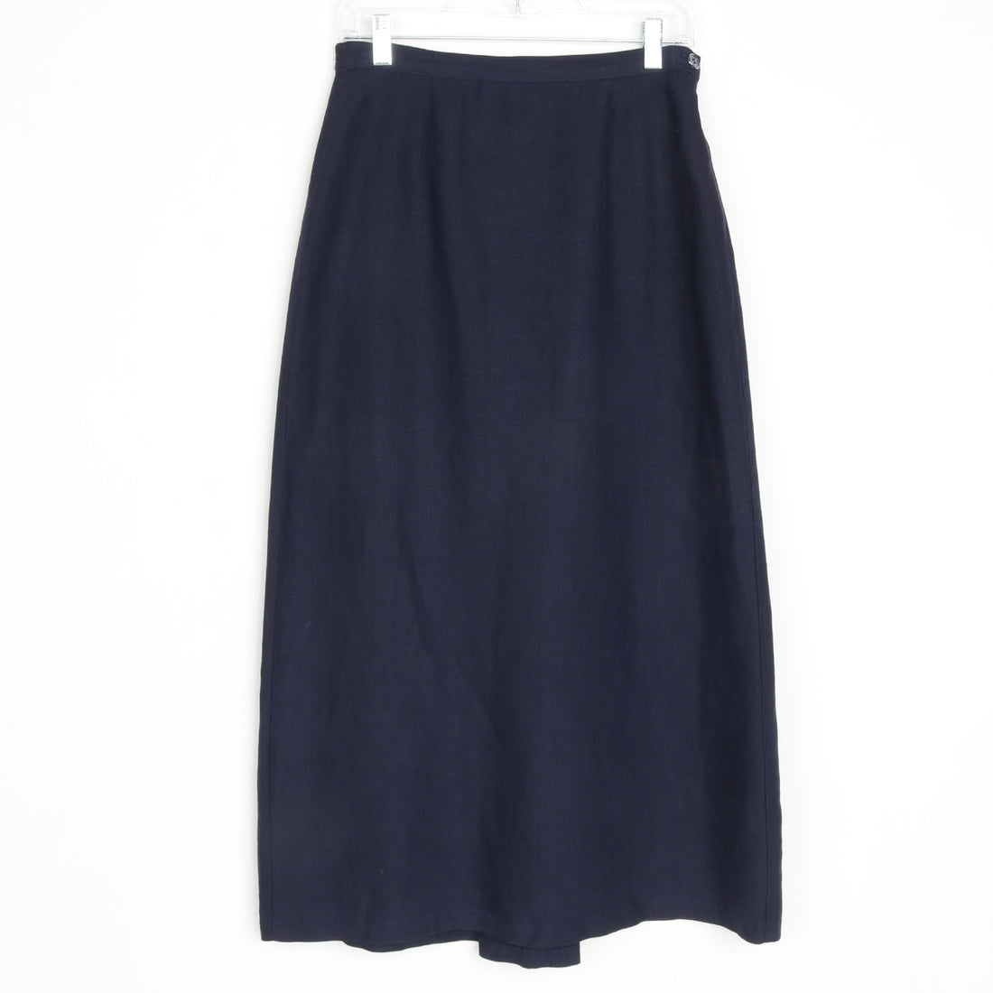Navy Linen Maxi Skirt
