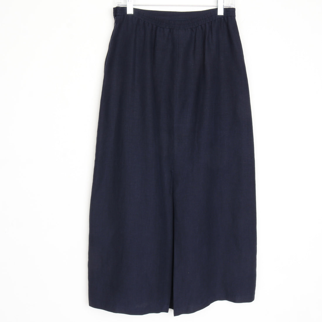 Navy Linen Maxi Skirt