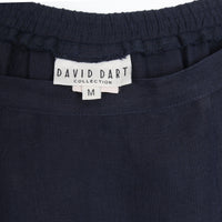 Navy Linen Maxi Skirt