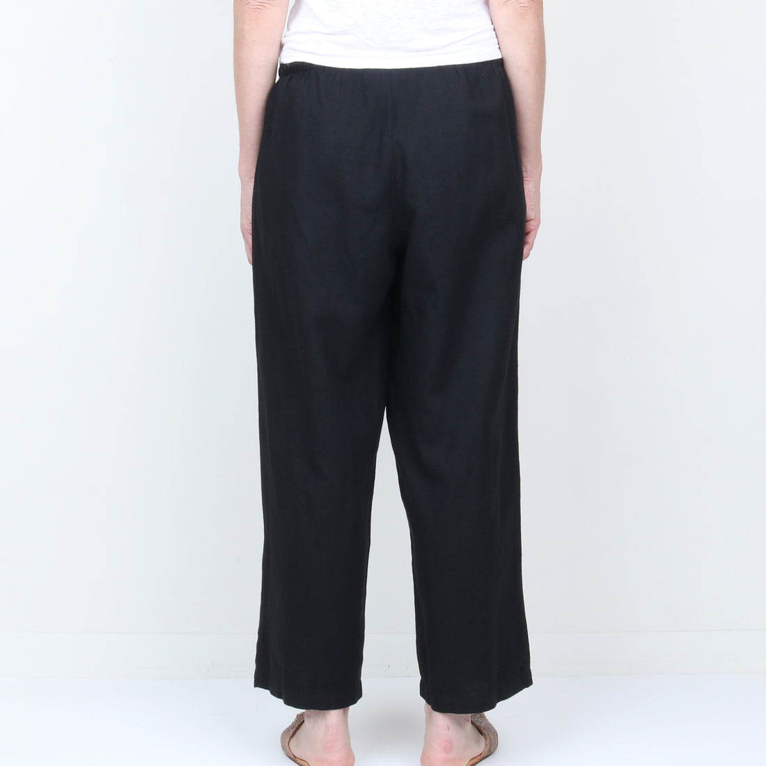 Black 100% Linen Pant