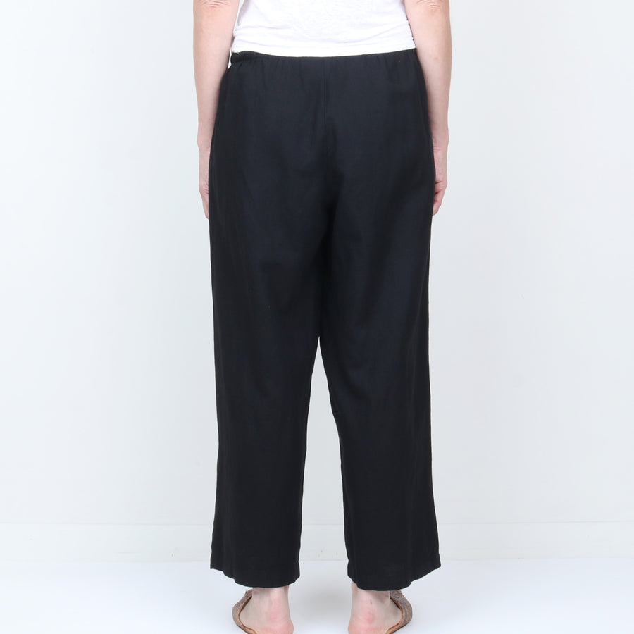 Black 100% Linen Pant