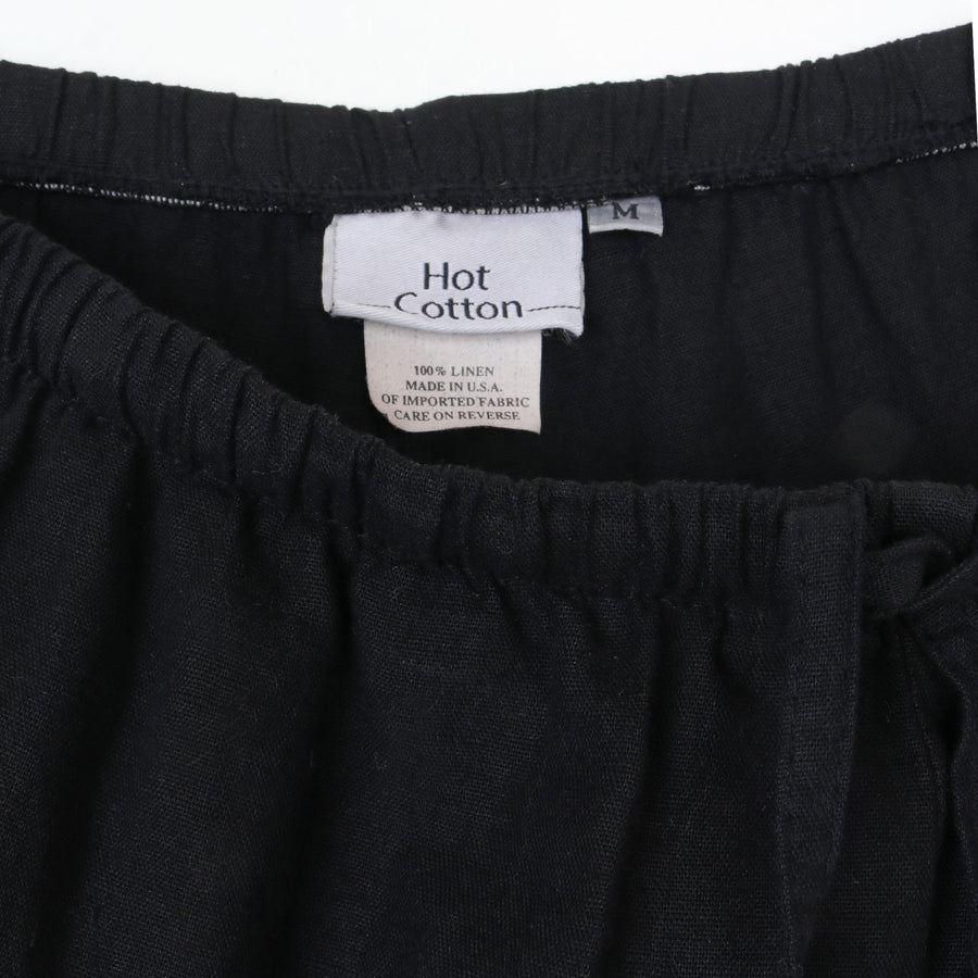 Black 100% Linen Pant