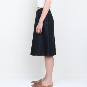 Black Linen Skirt