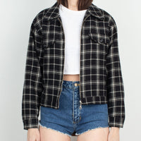 Plaid Wool Jacket M