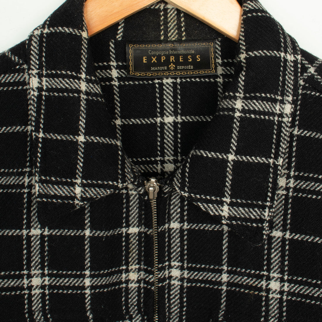 Plaid Wool Jacket M