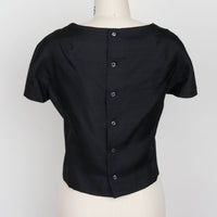 1950s Silk Button Back Top