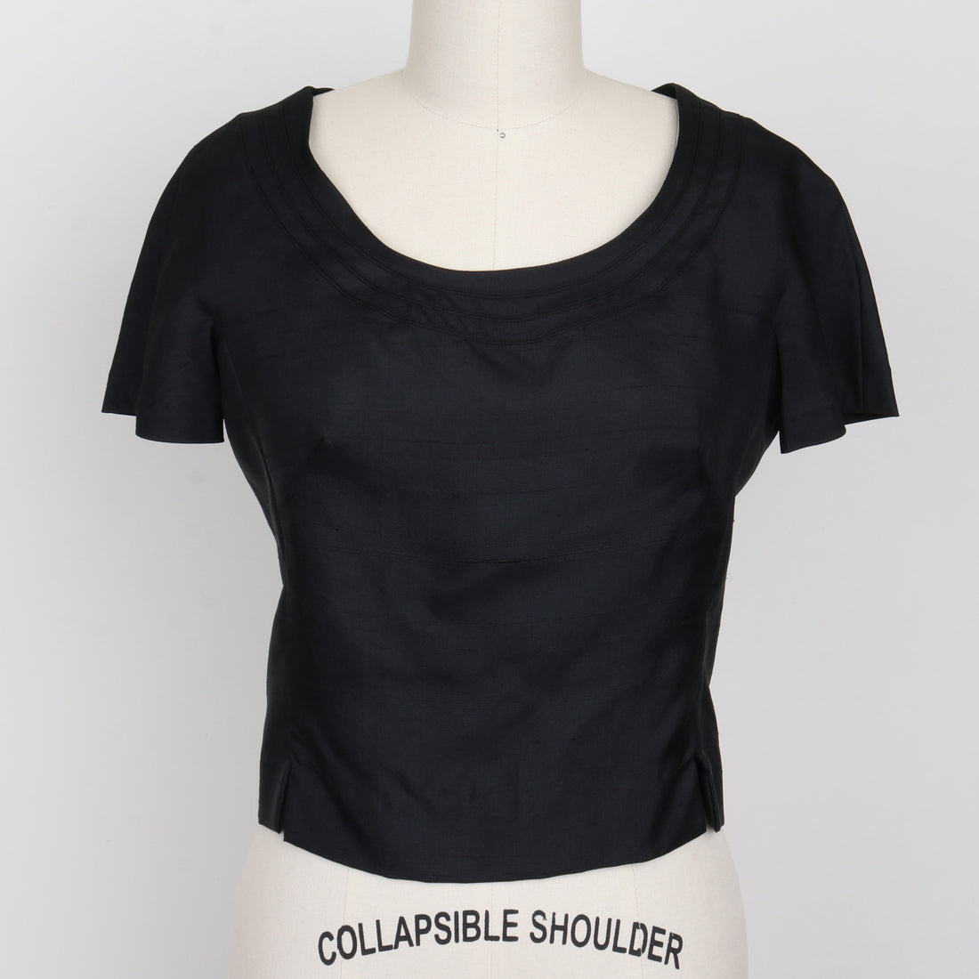 1950s Silk Button Back Top