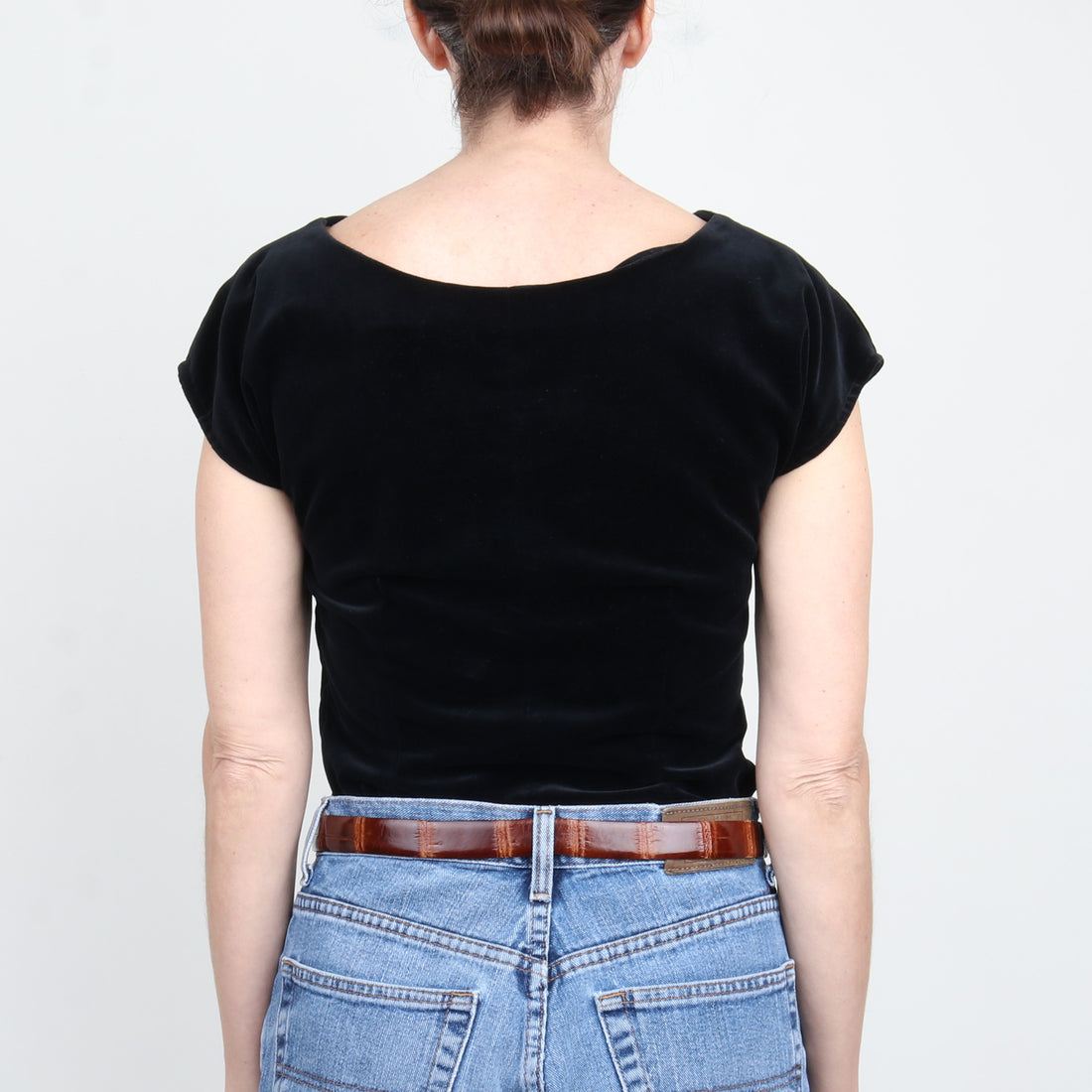 1950s Velvet Scalloped Top