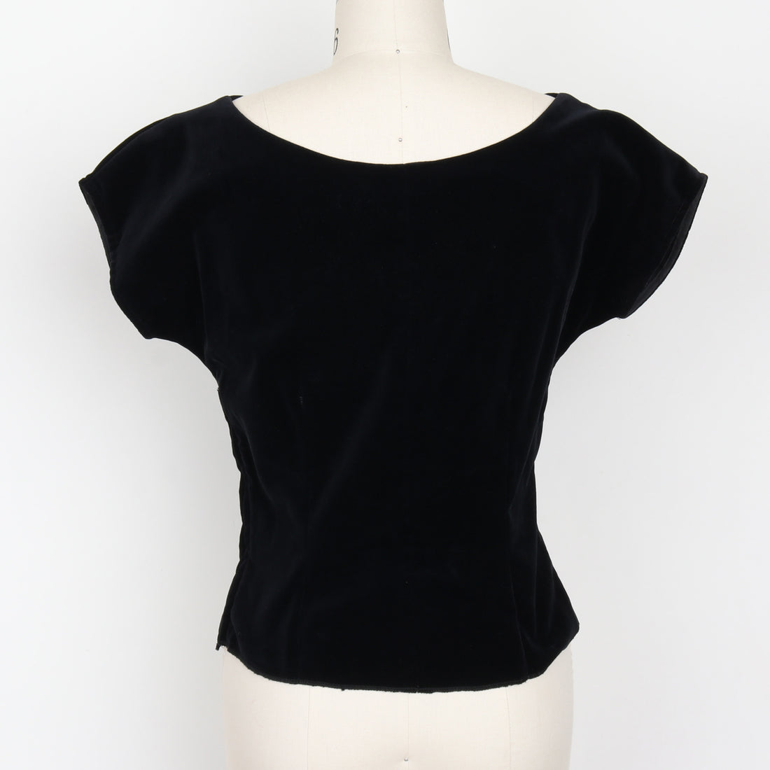 1950s Velvet Scalloped Top
