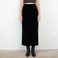 Stretch Velvet Maxi Skirt
