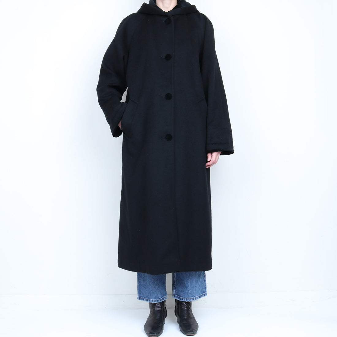 100% Wool Hooded Coat