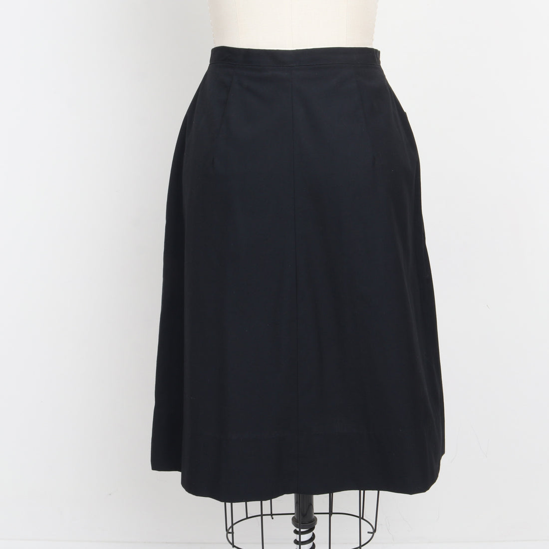 1970s Black Wrap Skirt XS
