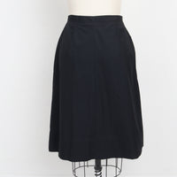 1970s Black Wrap Skirt XS