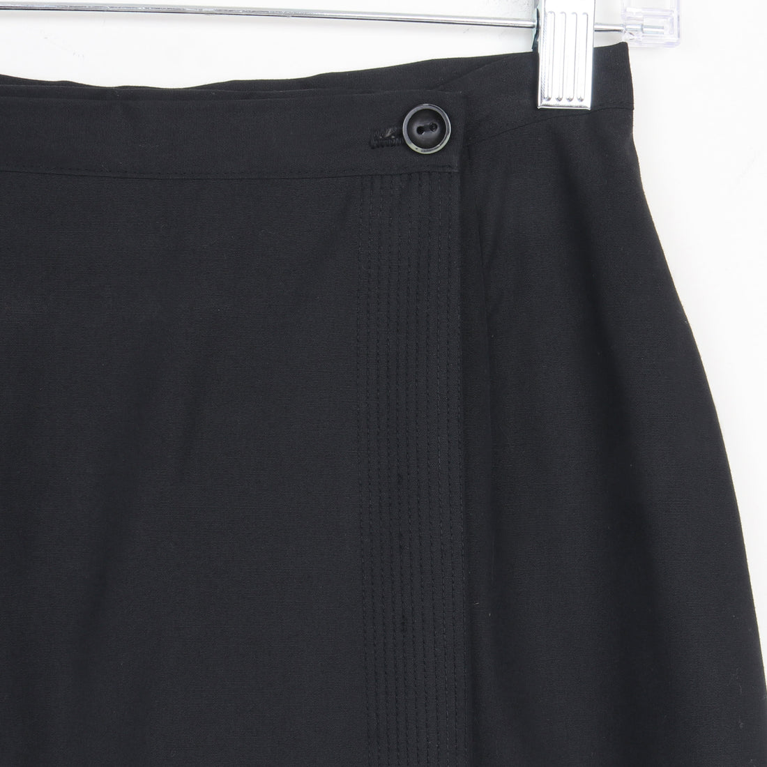 1970s Black Wrap Skirt XS