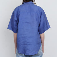 Blue Linen Shirt L