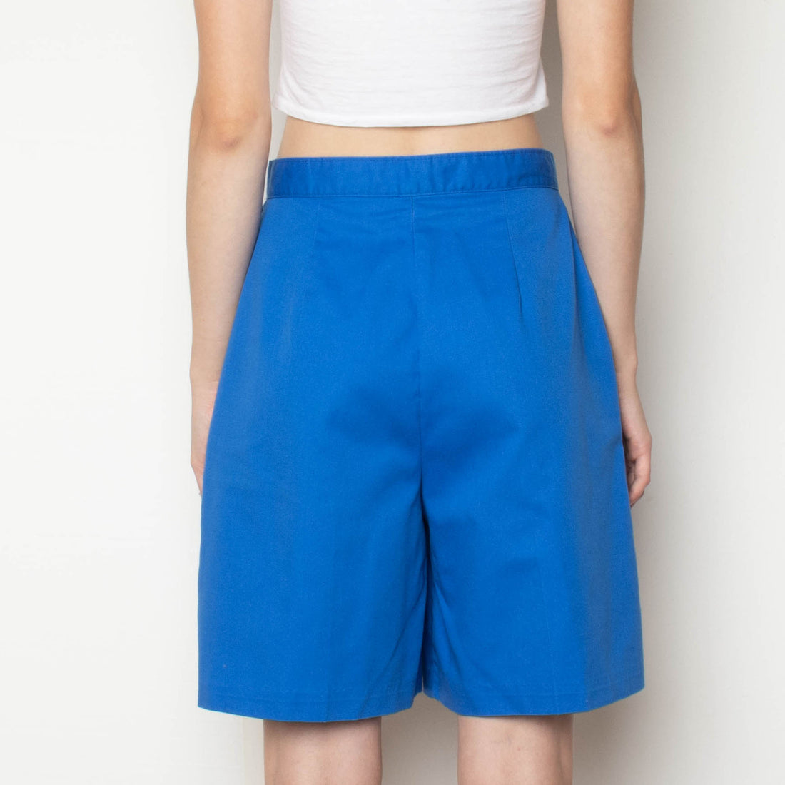 80s Blue Trouser Shorts M