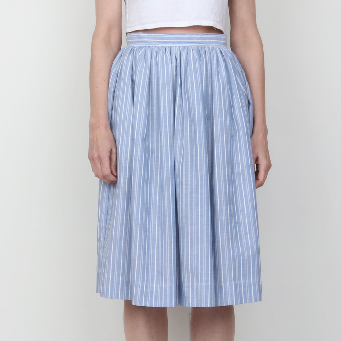 Chambray Stripe Skirt