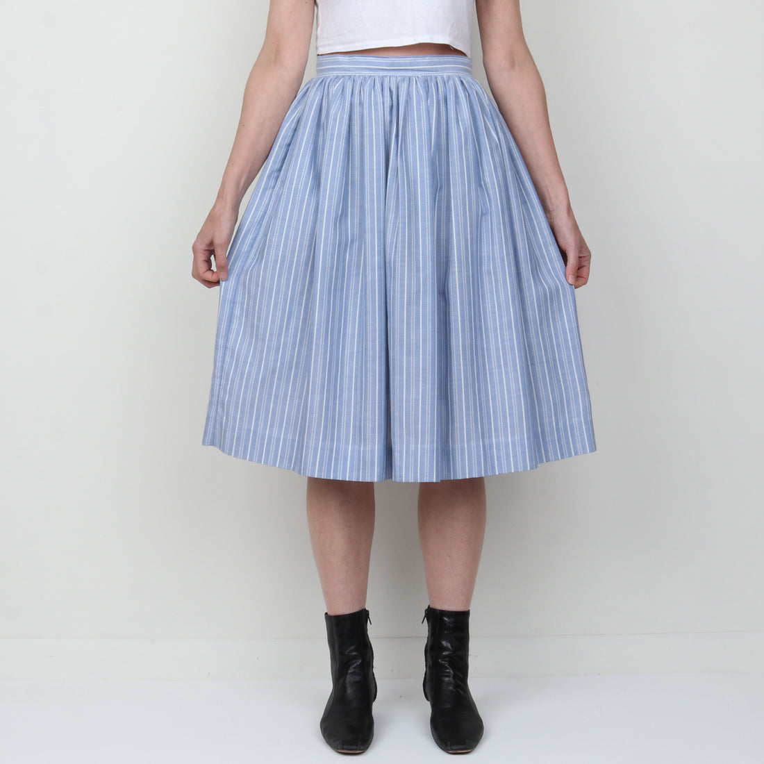 Chambray Stripe Skirt