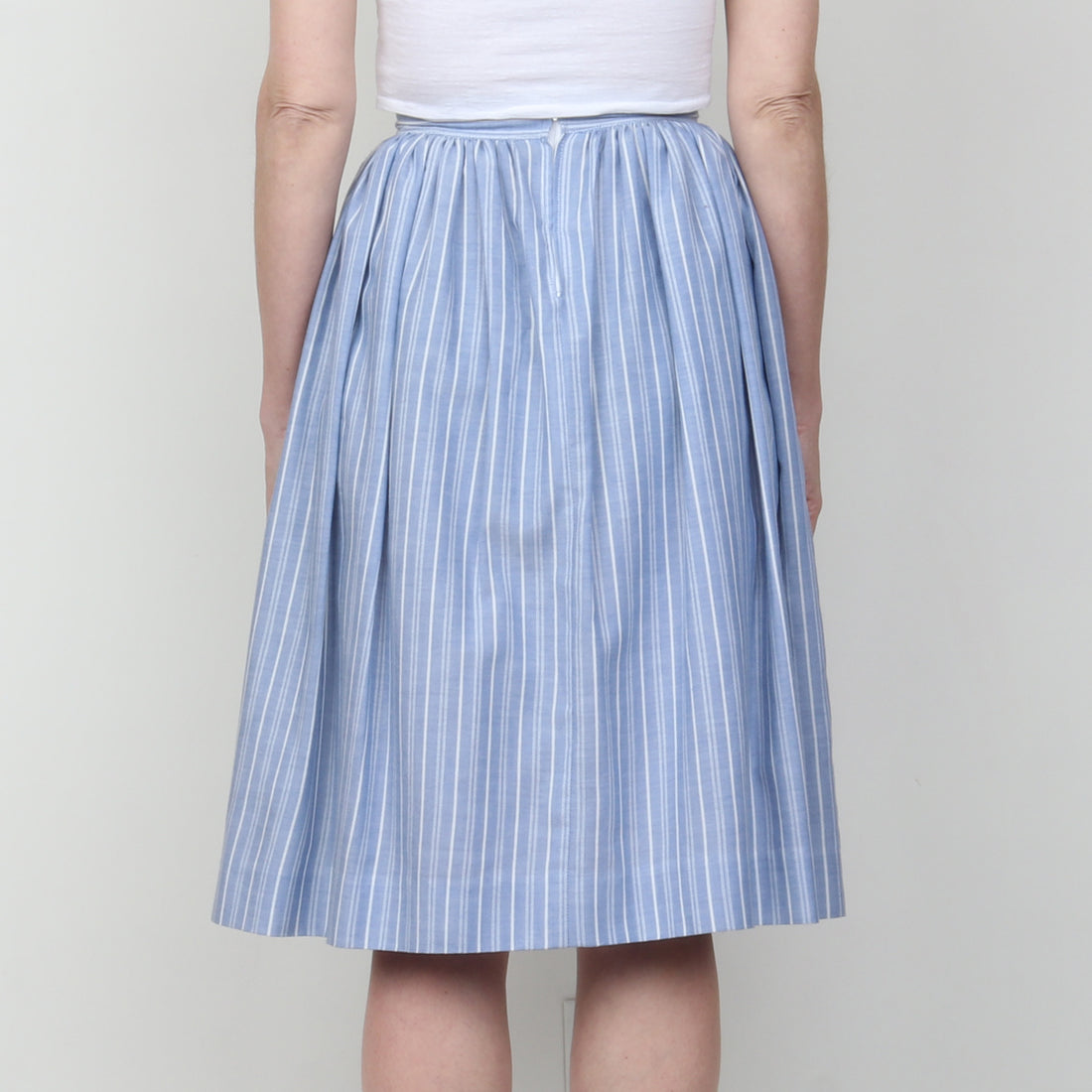 Chambray Stripe Skirt