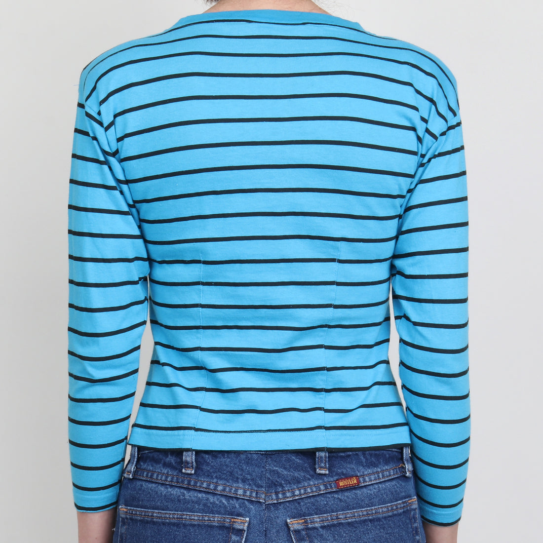 80s Blue Stripe T Shirt