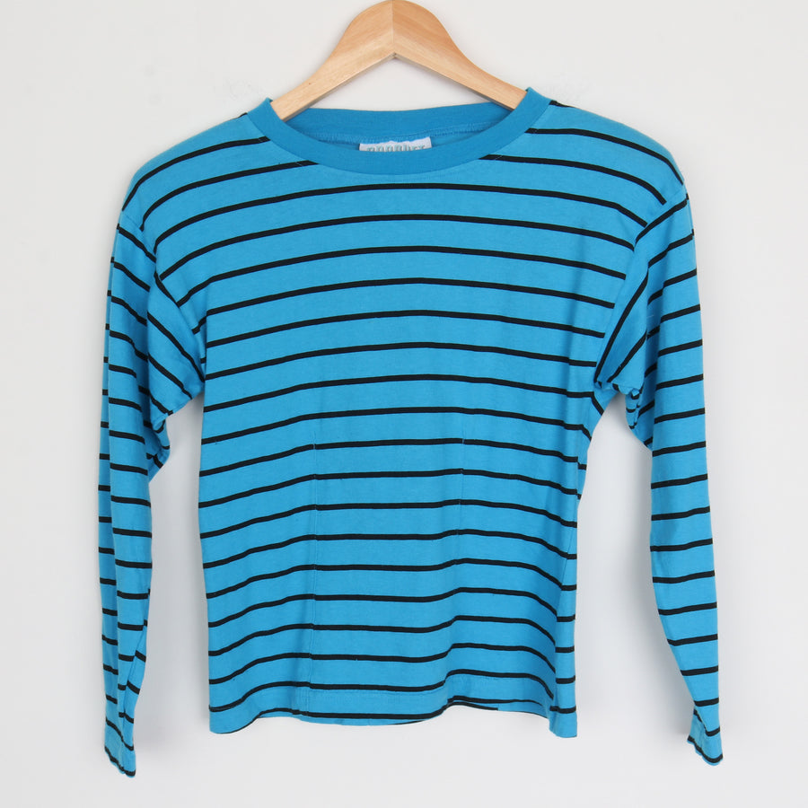 80s Blue Stripe T Shirt