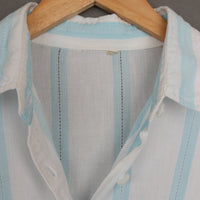 Stripe Cotton Crop Shirt M