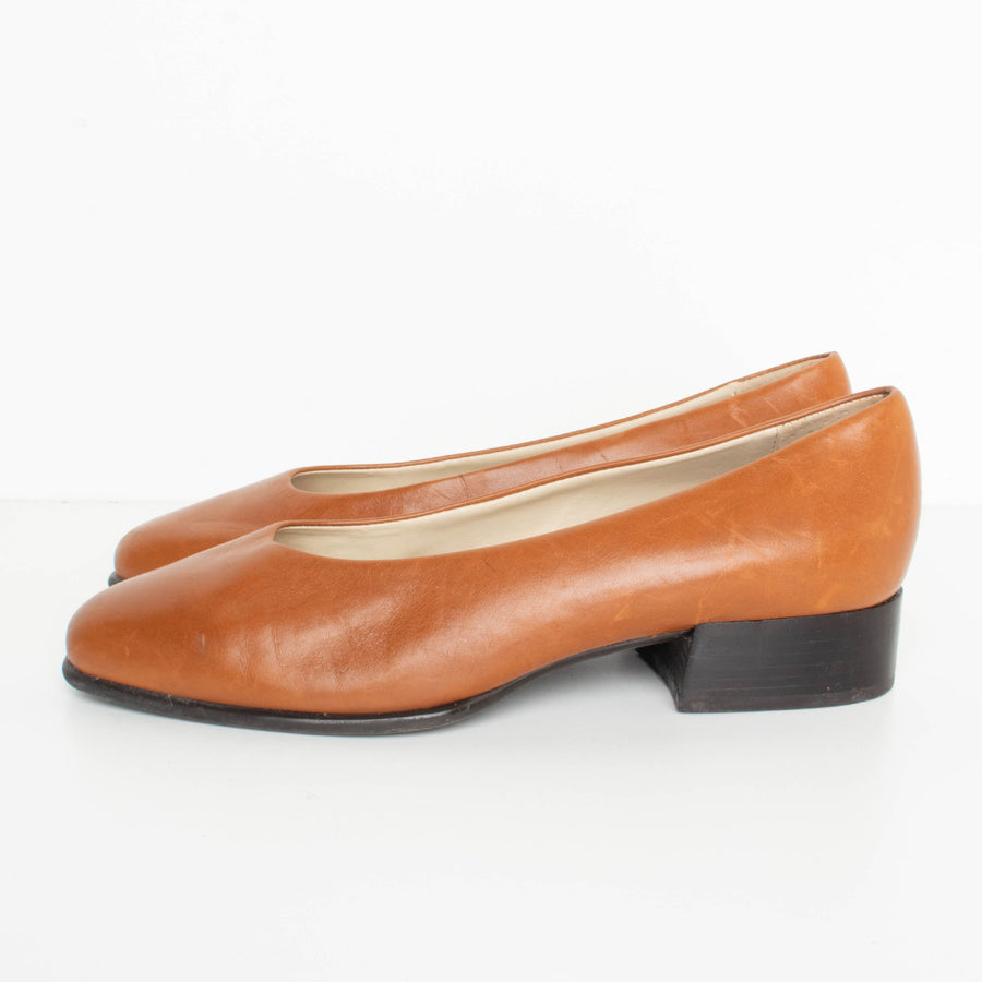 Caramel Leather Flats 7