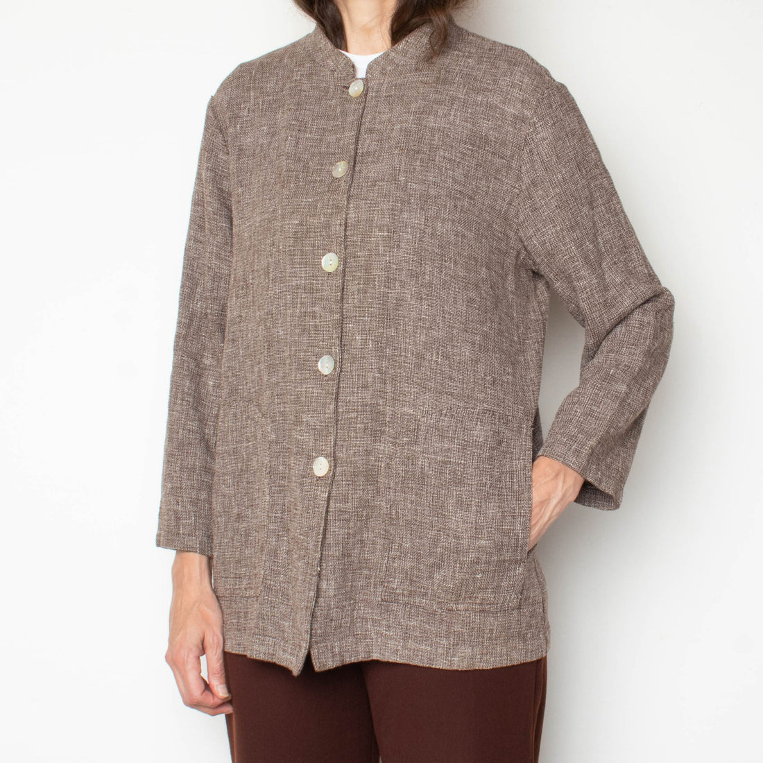Brown Linen Jacket