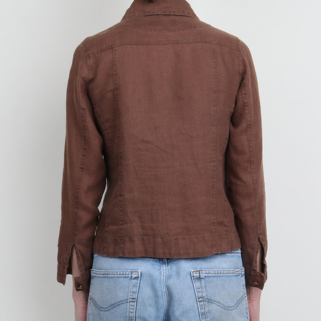 Brown 100% Linen Jacket