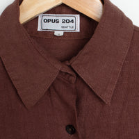 Brown Heavyweight Linen Shirt