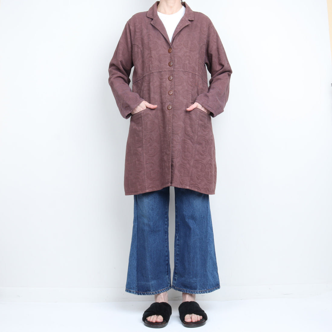 Textured Cotton Duster Jacket