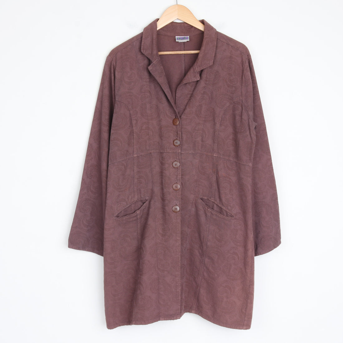 Textured Cotton Duster Jacket