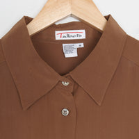 Brown Silk Blouse L