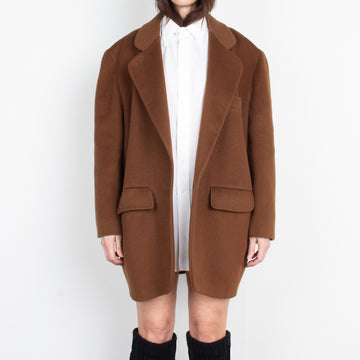 Brown Wool Blazer Coat