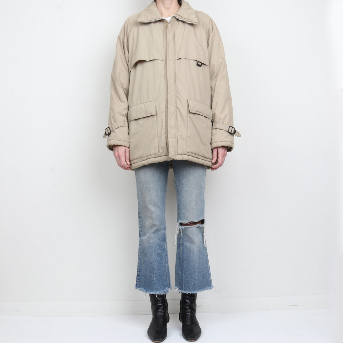 70s Bruce Jenner Quilted Chore Coat L