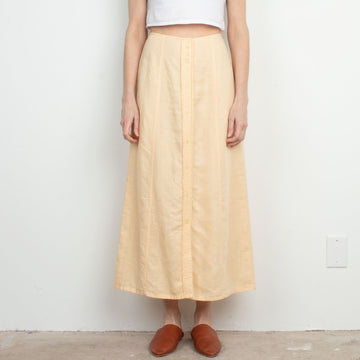 Apricot Linen Maxi Skirt